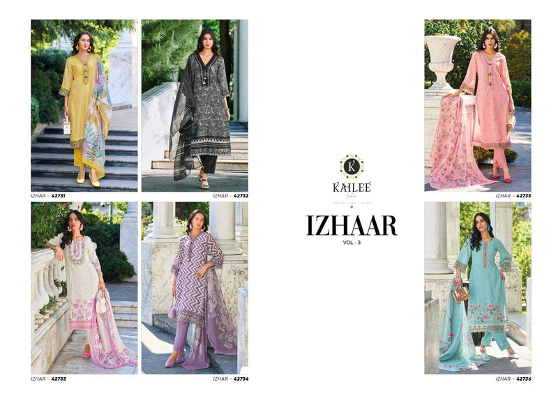 Kailee Fashion Izhaar Vol 3 Pure Linen Designer Readymade Suit