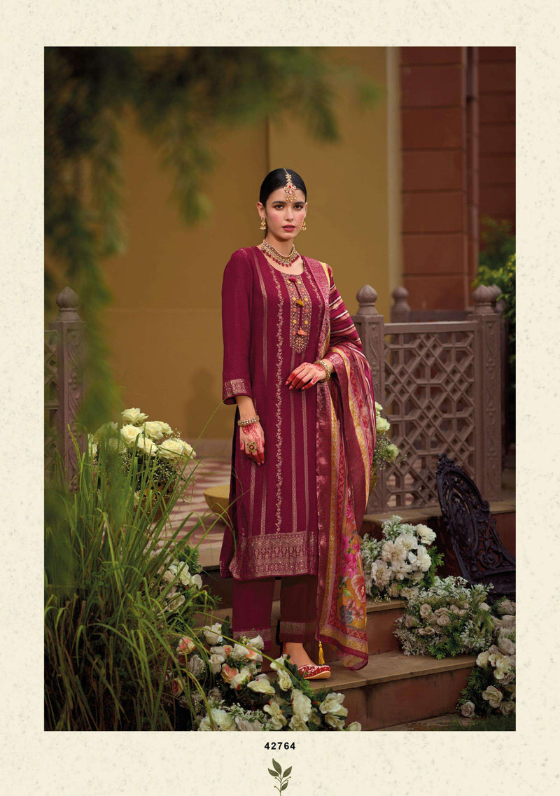 Kailee Fashion Pearl Vol 2 Viscose Silk Festiv Wear Kurti Pant Dupatta Set