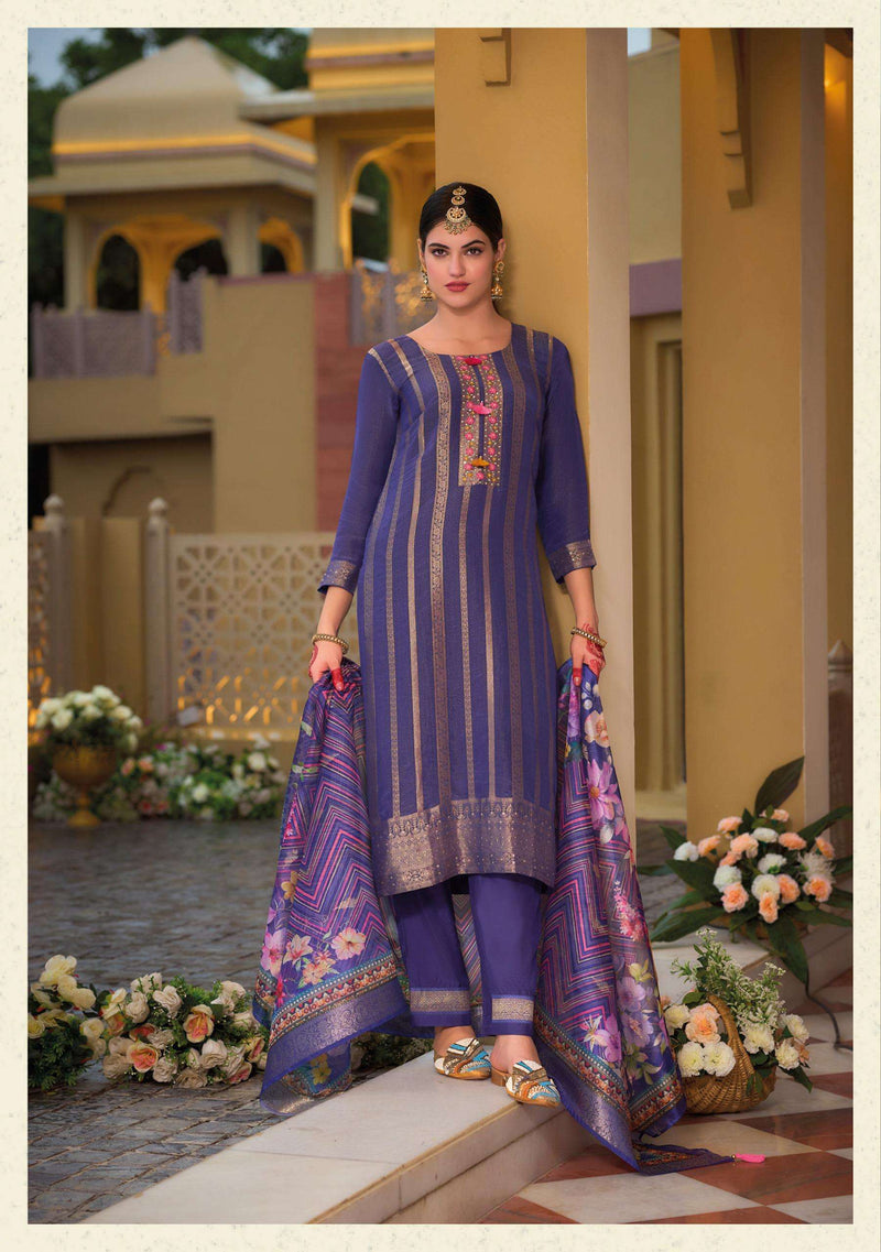 Kailee Fashion Pearl Vol 2 Viscose Silk Festiv Wear Kurti Pant Dupatta Set
