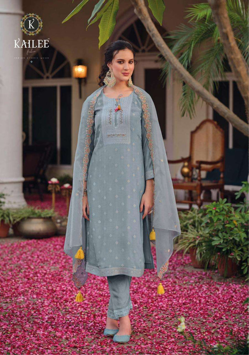 Kailee Fashion Present Niharika Designer Lucknowi Collection Readymade Salwar Kameez