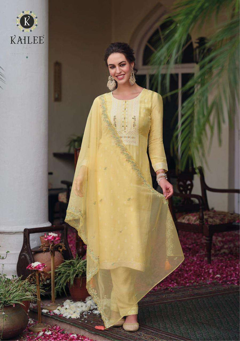 Kailee Fashion Present Niharika Designer Lucknowi Collection Readymade Salwar Kameez