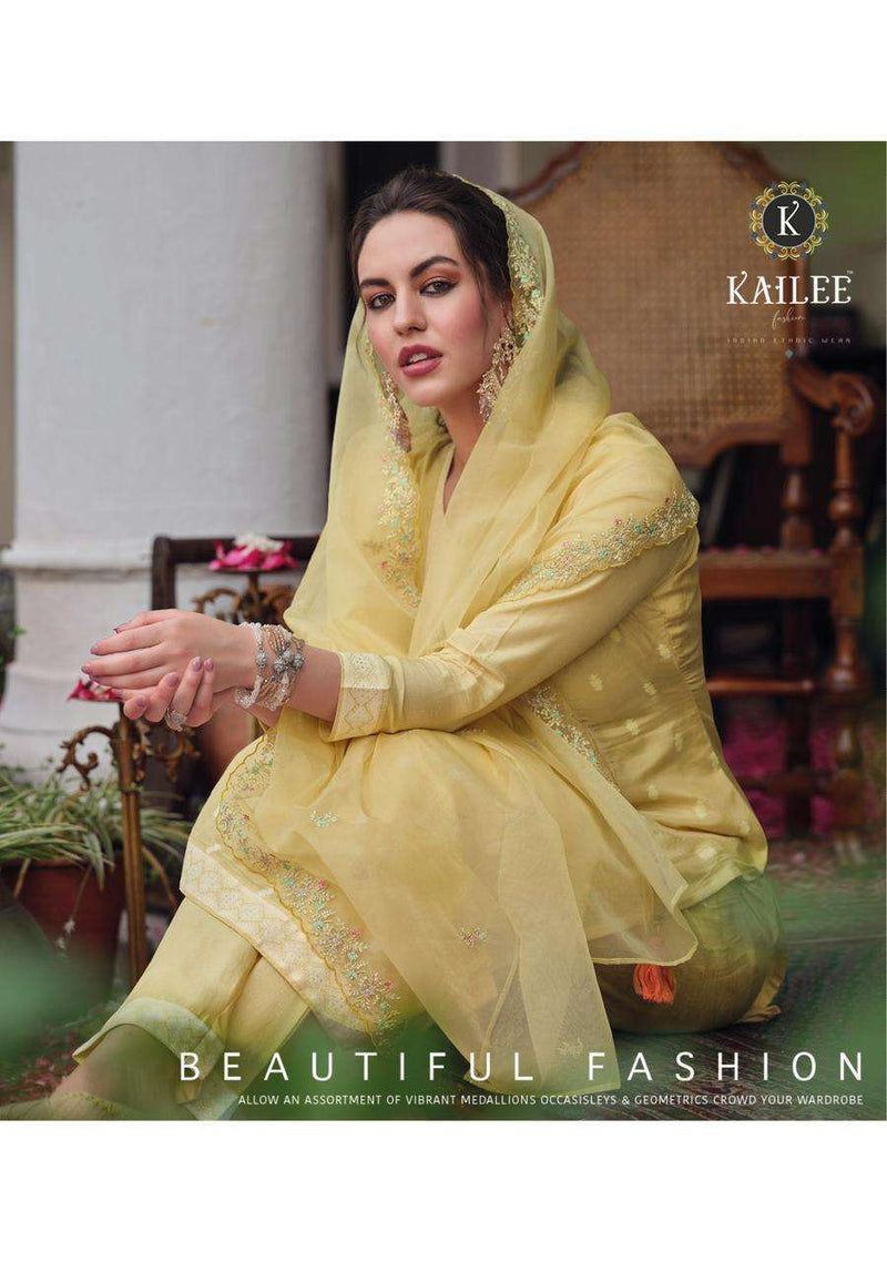 Kailee Fashion Present Niharika Designer Lucknowi Collection Readymade Salwar Kameez