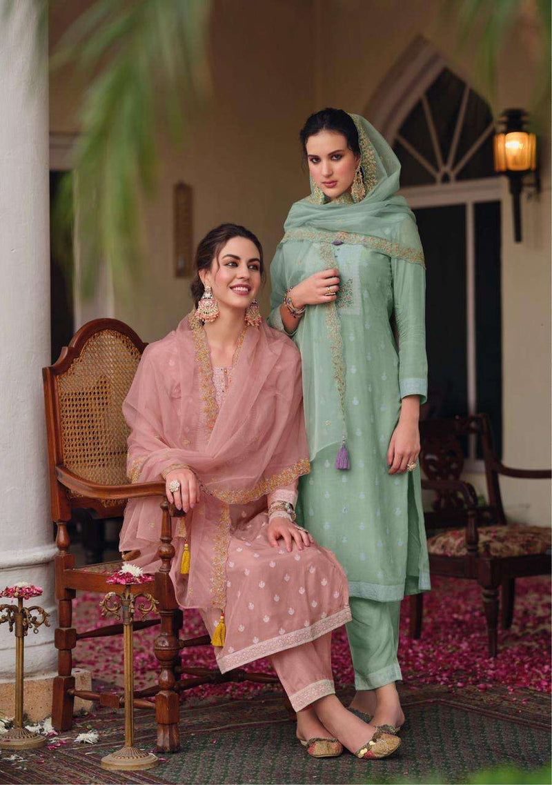 Kailee Fashion Present Niharika Designer Lucknowi Collection Readymade Salwar Kameez