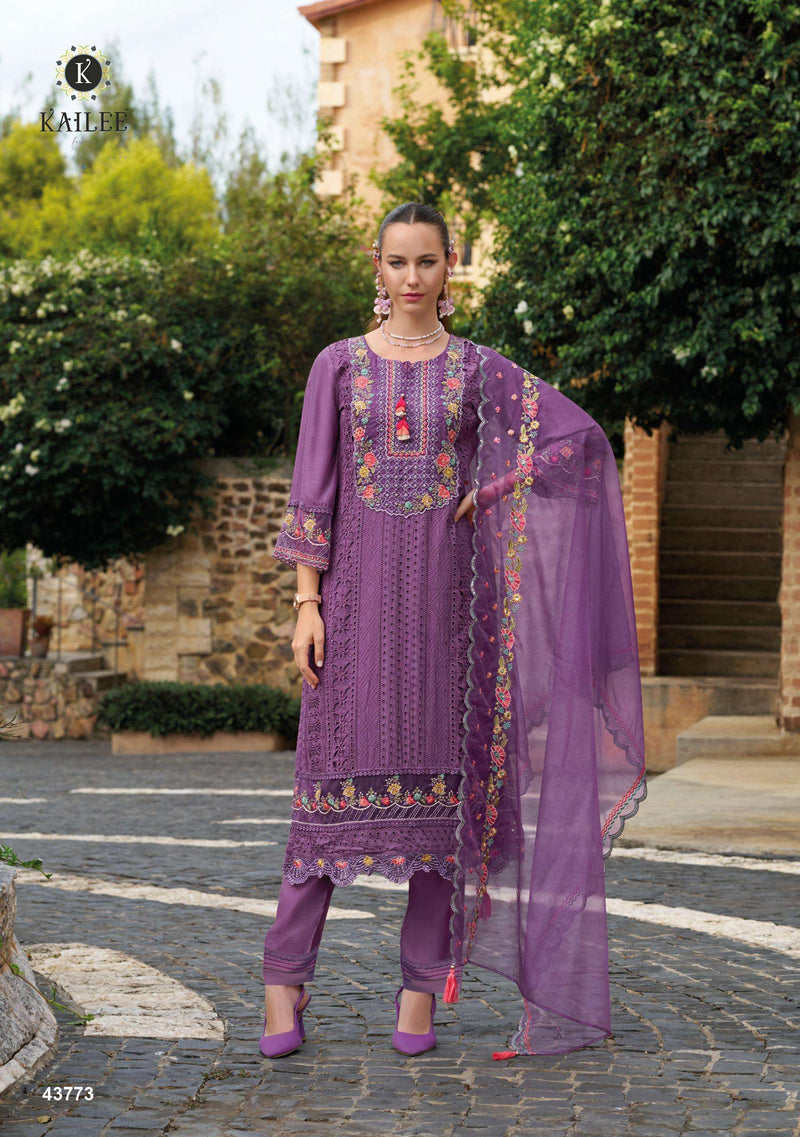 Kailee Fashion Safaranama Vol 5 Viscose Designer Fancy Kurti Pant Dupatta Set