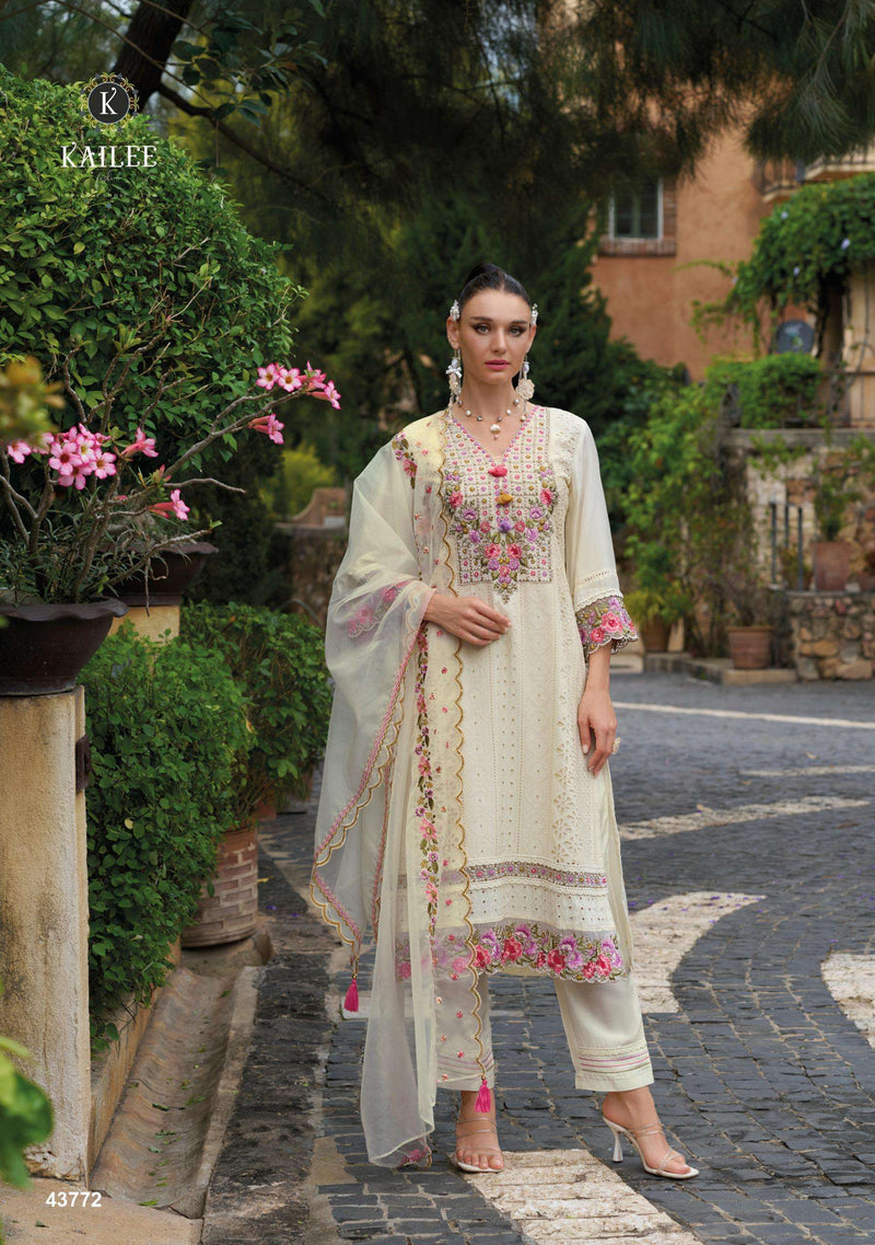 Kailee Fashion Safaranama Vol 5 Viscose Designer Fancy Kurti Pant Dupatta Set