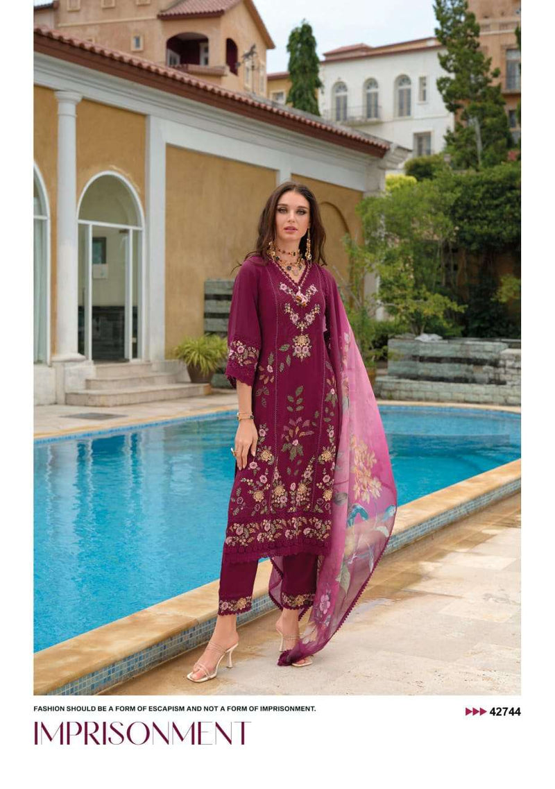 Kailee Fashion Sifaara Vol 2 Viscose Fancy Kurti Pant Dupatta Set