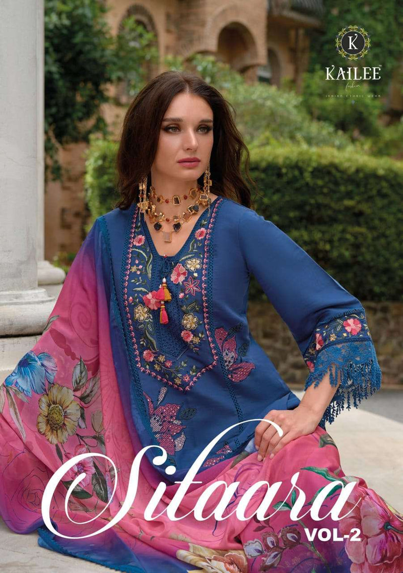 Kailee Fashion Sifaara Vol 2 Viscose Fancy Kurti Pant Dupatta Set
