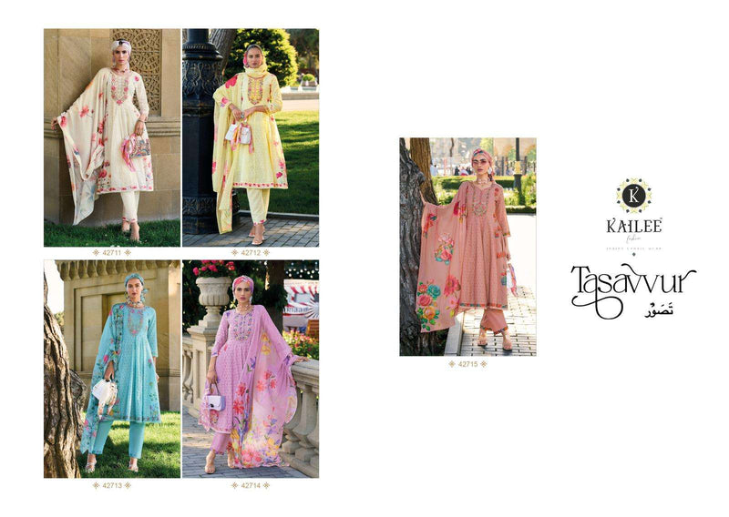 Kailee Fashion Tasavvur Chikankari Cotton Fancy Designer Suit