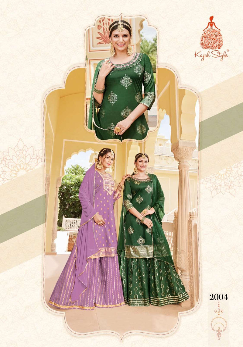 Kajal Maan Vol 2 Readymade Top With Sharara And Dupatta Set