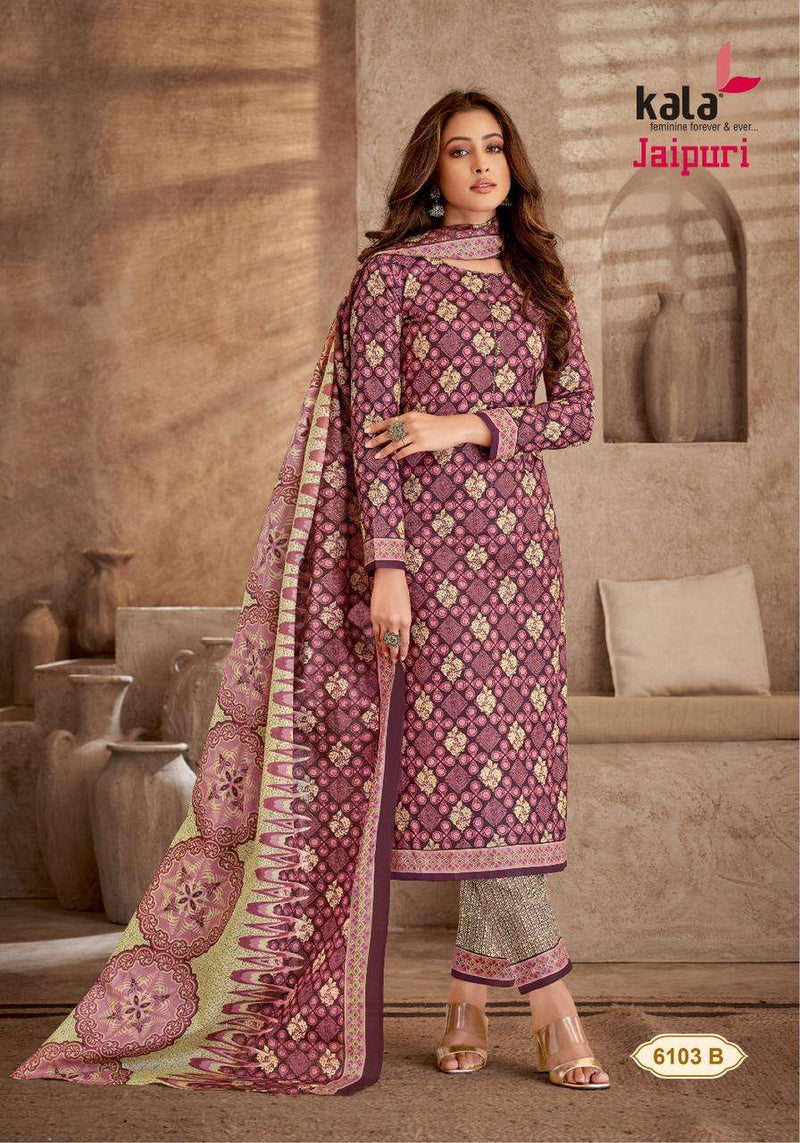 Kala Fashion Jaipuri Vol 5 Cotton Print Salwar Suit For Dailywear