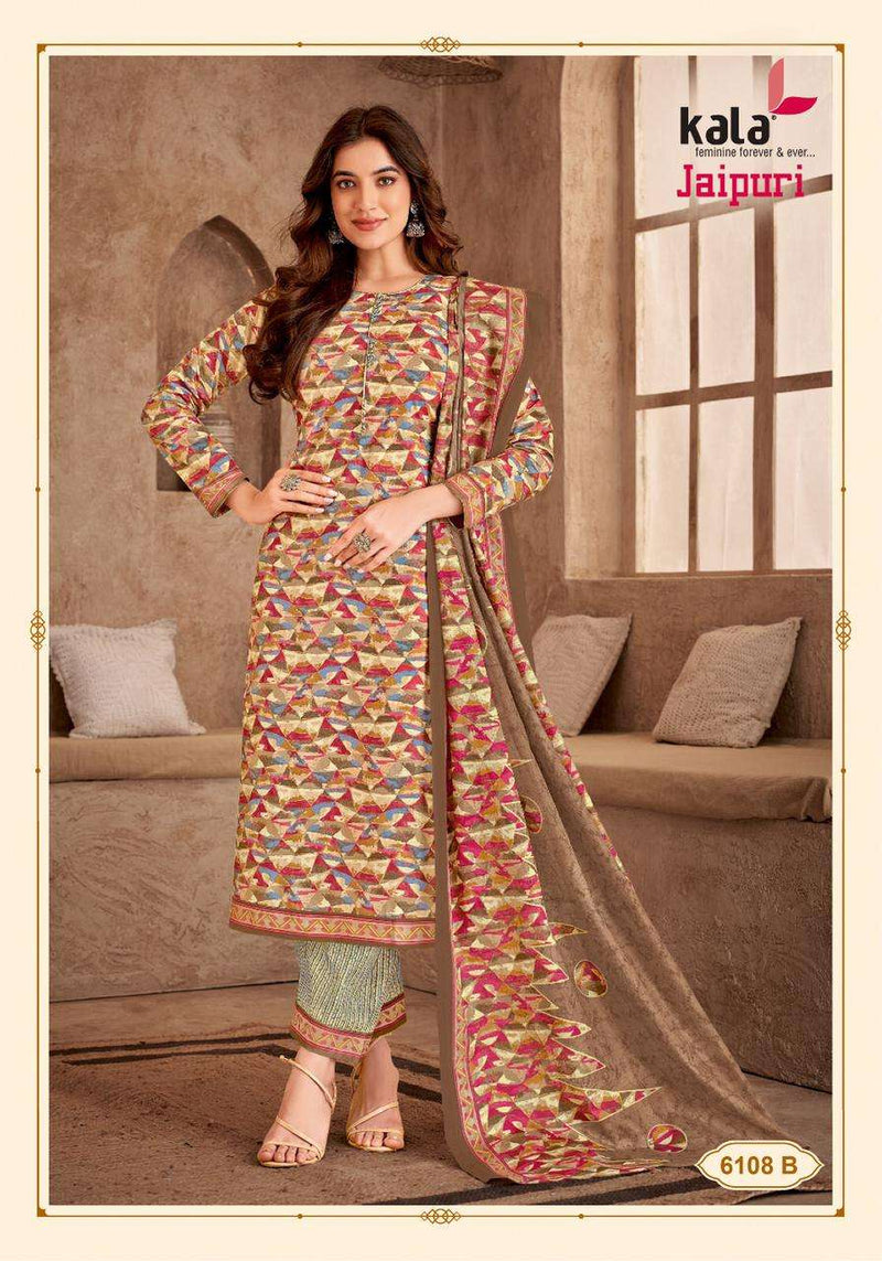 Kala Fashion Jaipuri Vol 5 Cotton Print Salwar Suit For Dailywear