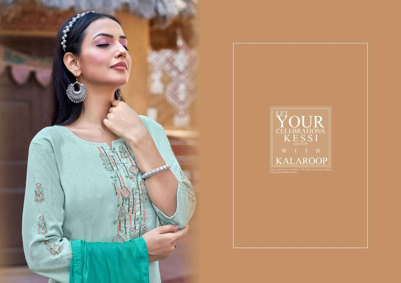 Kalaroop Present Shyama Fancy Work Readymade Casual Salwar Kameez