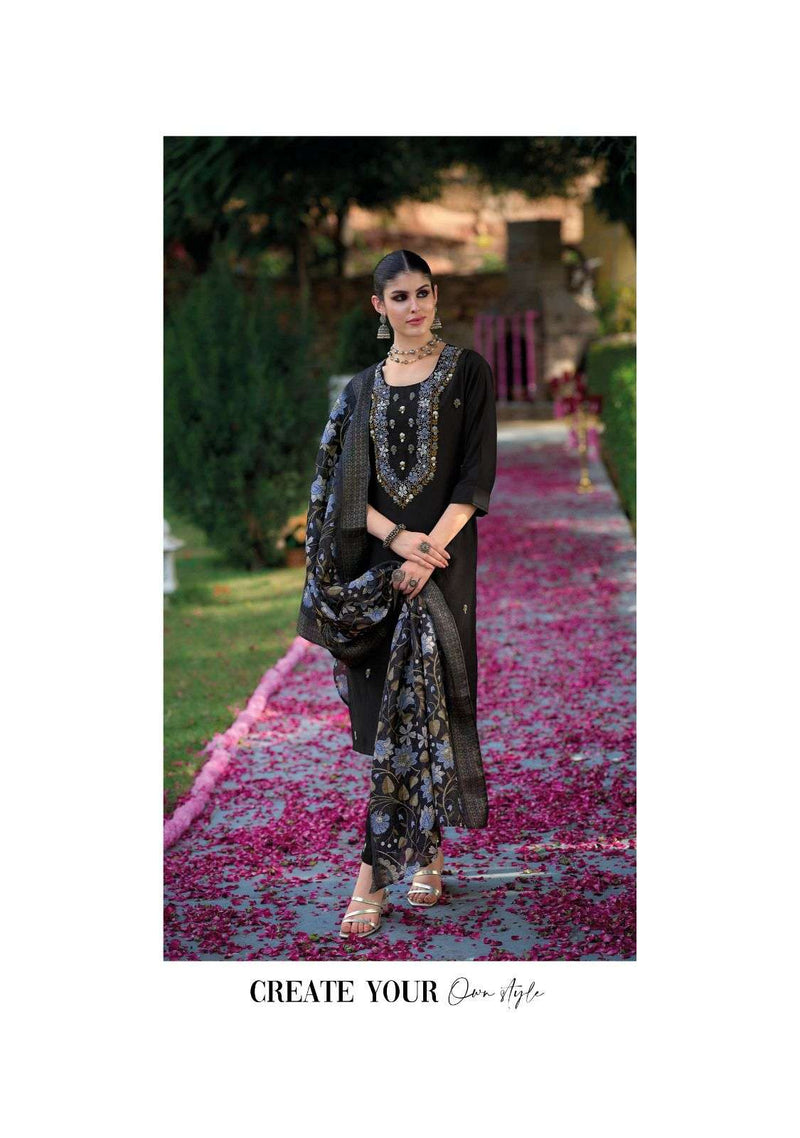 Kailee Fashion Kantha Vol 3 Viscose Silk With Handwork Printed Kurti Bottom Dupatta