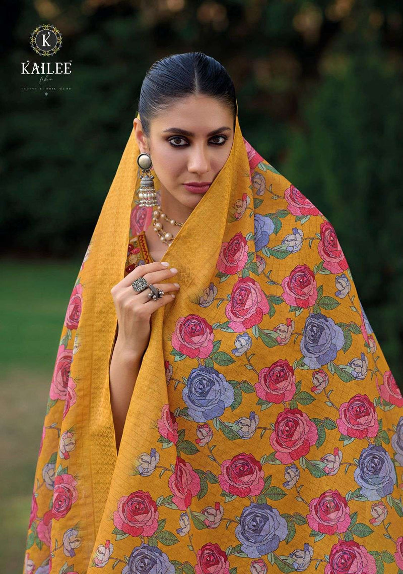 Kailee Fashion Kantha Vol 3 Viscose Silk With Handwork Printed Kurti Bottom Dupatta