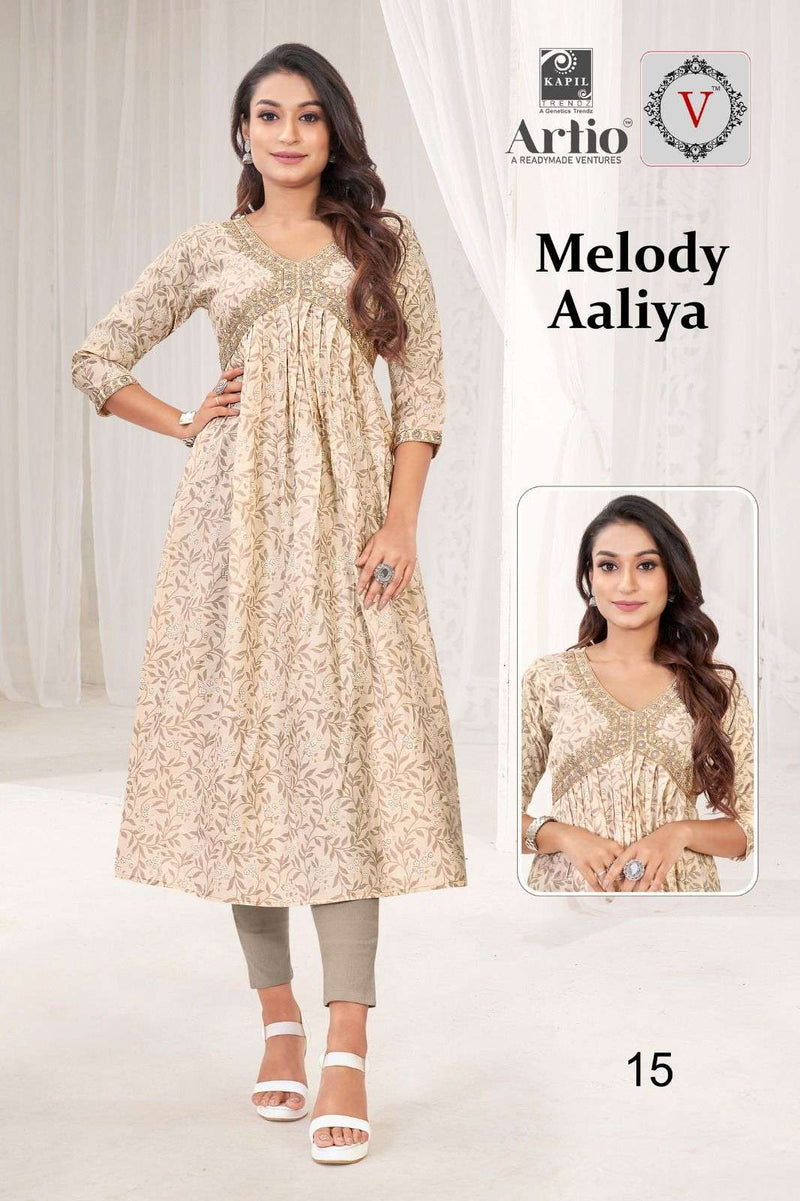 Kapil Trendz Artio Vedha Present Melody Aaliya Fancy Coding Mirror Work Alia Style Kurti