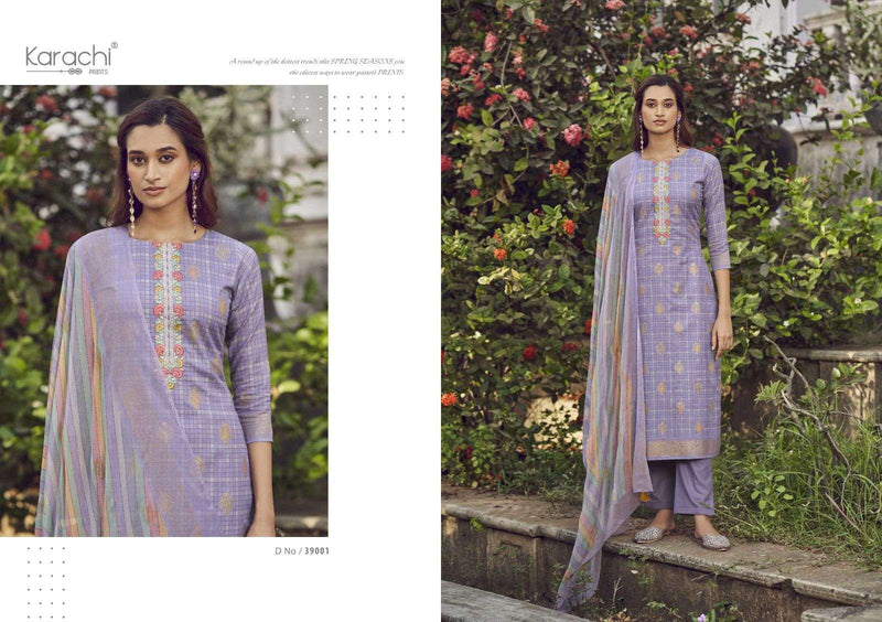 Karachi Prints Maahi Lawn Cotton Digitally Printed With Embroidery Salwar Suit