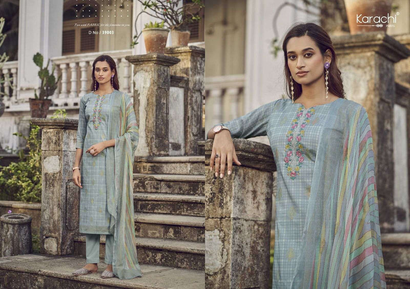 Karachi Prints Maahi Lawn Cotton Digitally Printed With Embroidery Salwar Suit