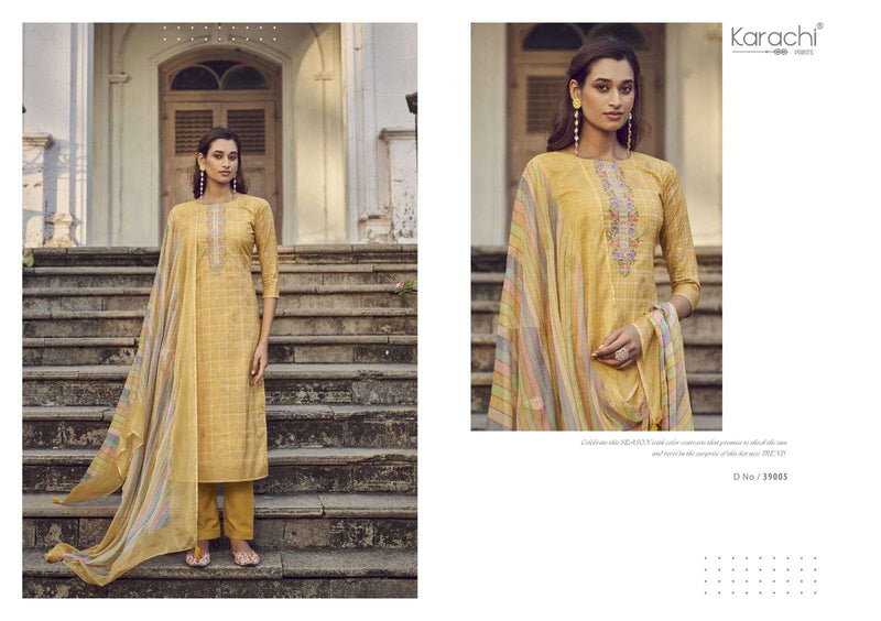 Karachi Prints Maahi Lawn Cotton Digitally Printed With Embroidery Salwar Suit