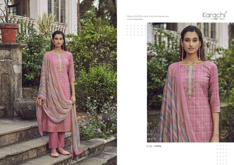 Karachi Prints Maahi Lawn Cotton Digitally Printed With Embroidery Salwar Suit