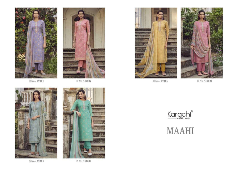 Karachi Prints Maahi Lawn Cotton Digitally Printed With Embroidery Salwar Suit