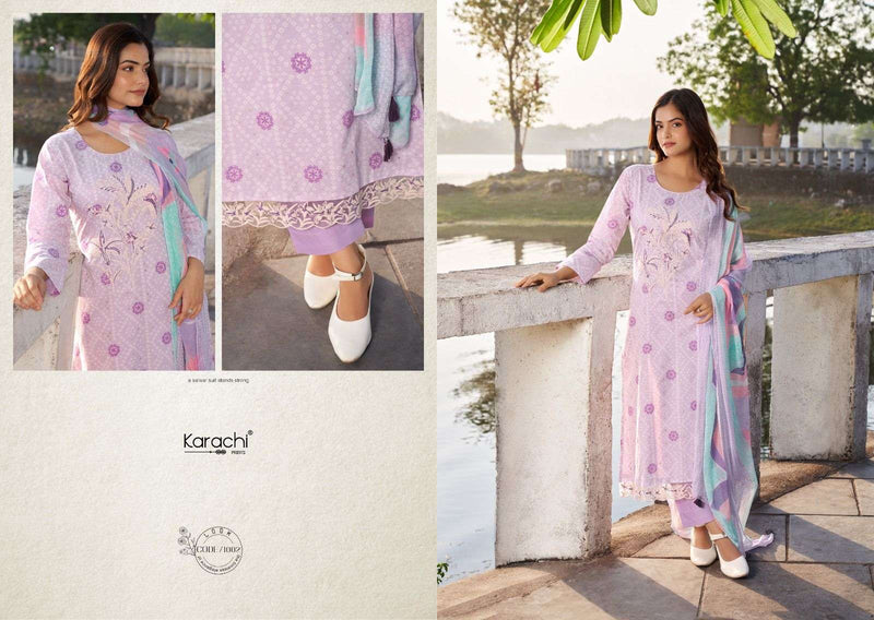 Karachi Prints Suhana Safar Vol 1 Lawn Cotton With Print & Embroidery Unstitched Salwar Suit