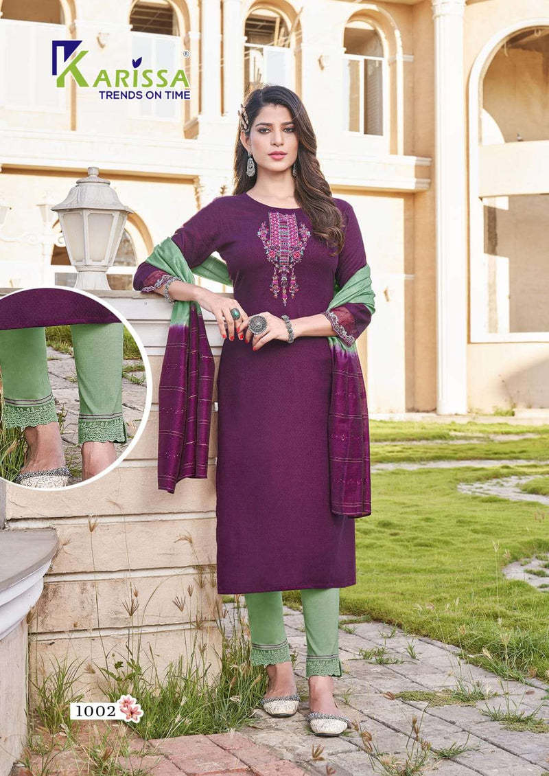 Kashvi By Karissa Designer Adorable Thread Handwork Kurtis