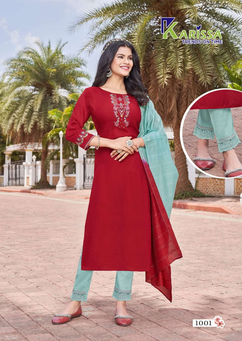 Kashvi By Karissa Designer Adorable Thread Handwork Kurtis
