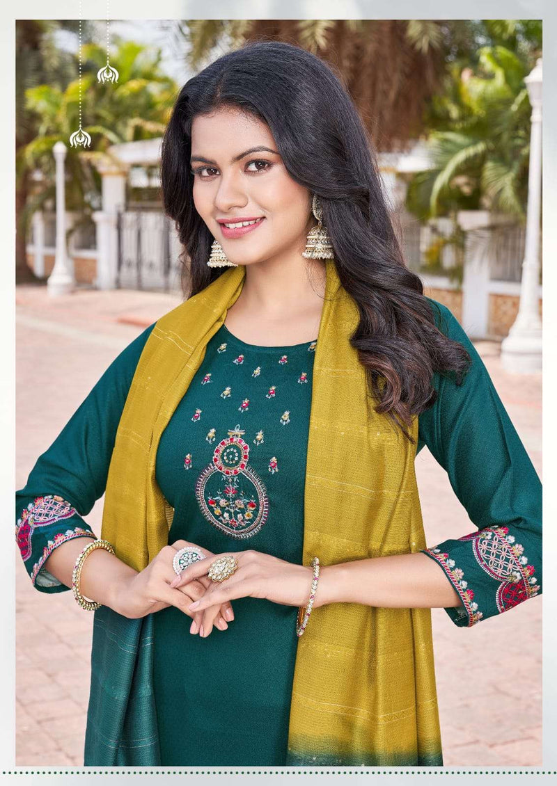 Kashvi By Karissa Designer Adorable Thread Handwork Kurtis