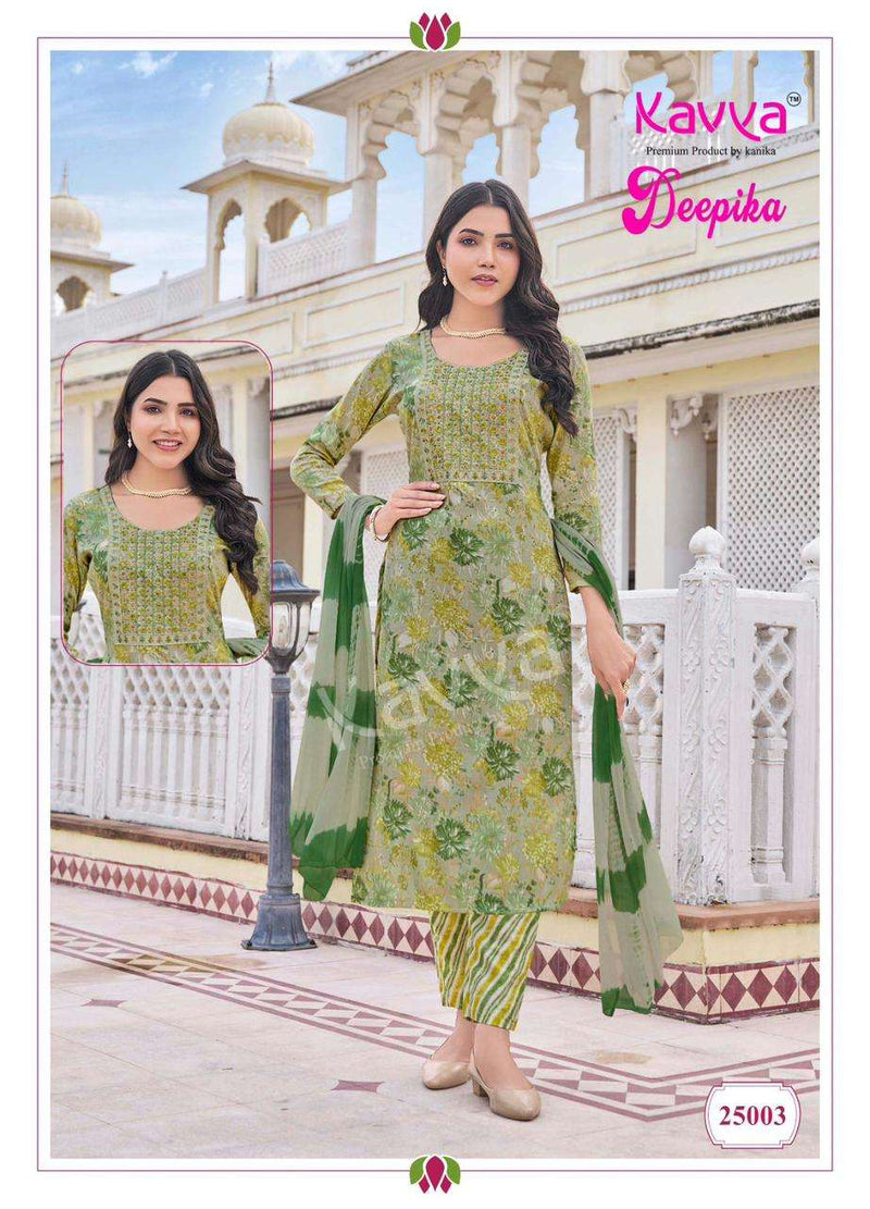 Kavya Deepika Vol 25 Capsule Straight Kurti Pant Dupatta Set