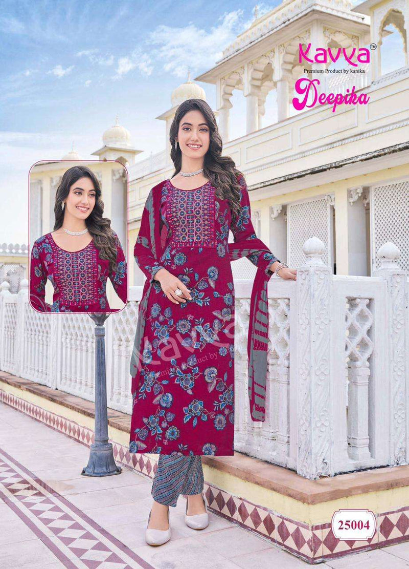 Kavya Deepika Vol 25 Capsule Straight Kurti Pant Dupatta Set