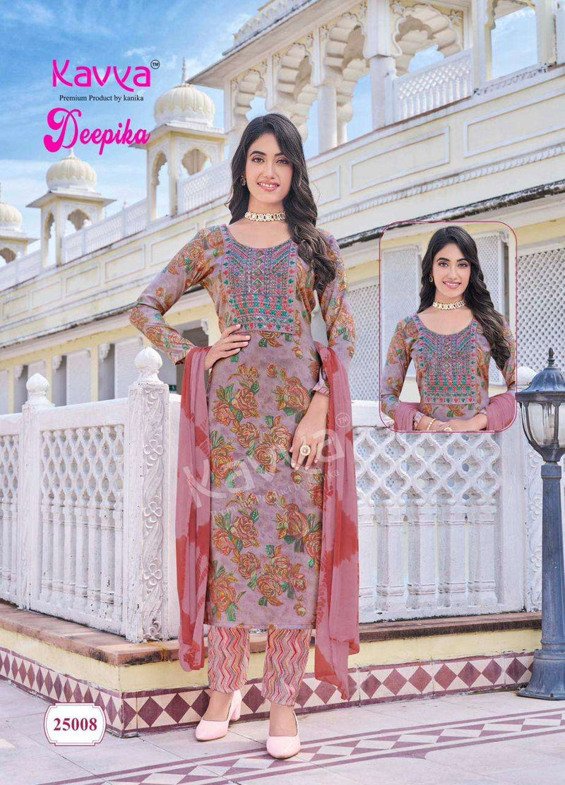 Kavya Deepika Vol 25 Capsule Straight Kurti Pant Dupatta Set