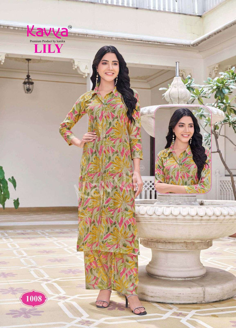 Kavya Lily Vol 1 Chanderi Casual Wear Shirt Style Long Kurti Pant Set