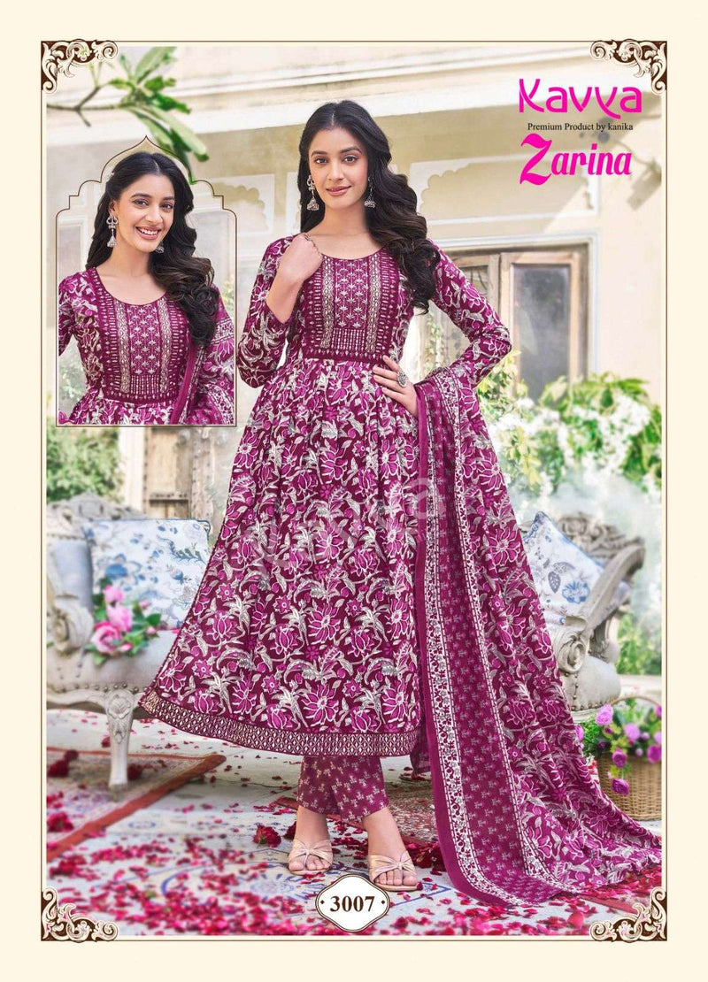 Kavya Zarina Vol 3 Nayra Stitched Cotton With Heavy Embrodery Designer Kurti Combo Set