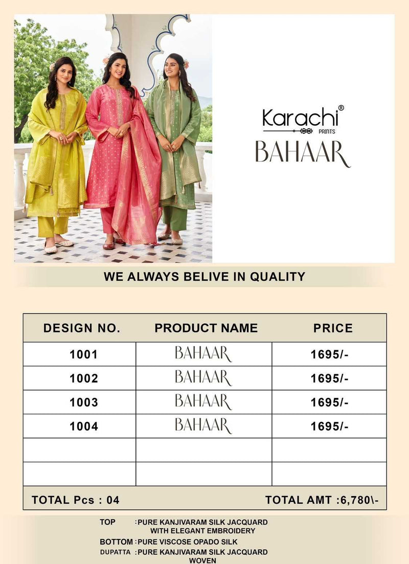Kesar Karachi Prints Bahaar Kanjivaram Silk Heavy Designer Salwar Suit