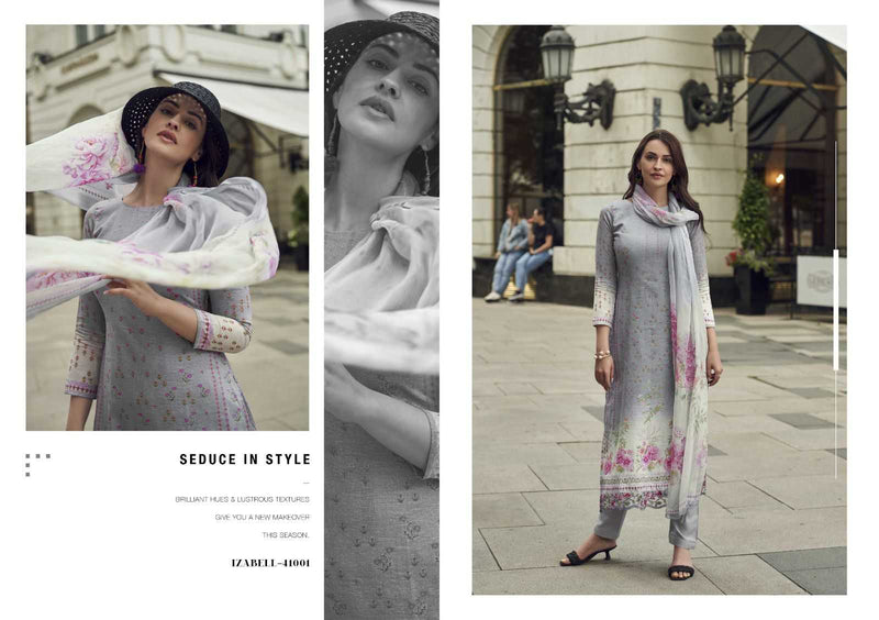 Kesar Karachi Prints Izabell Viscose Linen With Digital Print Unstitched Salwar Suit