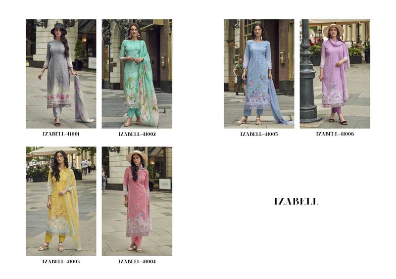 Kesar Karachi Prints Izabell Viscose Linen With Digital Print Unstitched Salwar Suit