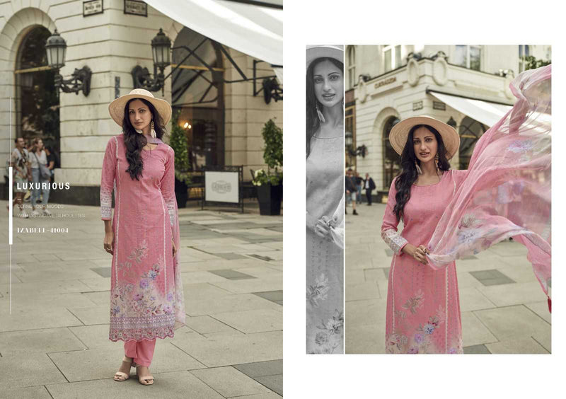 Kesar Karachi Prints Izabell Viscose Linen With Digital Print Unstitched Salwar Suit