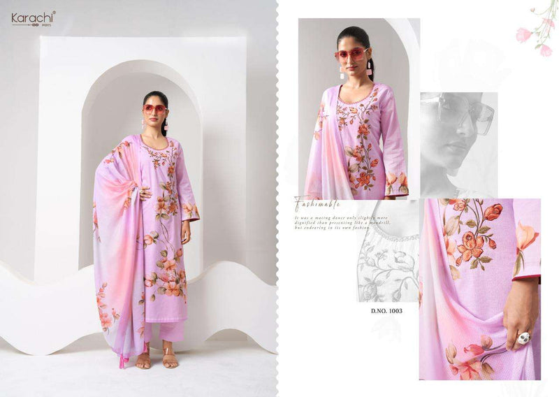Kesar Karachi Prints Dreams Lawn Cotton Embroidery Heavy Designer Salwar Suit