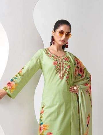 Kesar Karachi Prints Dreams Lawn Cotton Embroidery Heavy Designer Salwar Suit