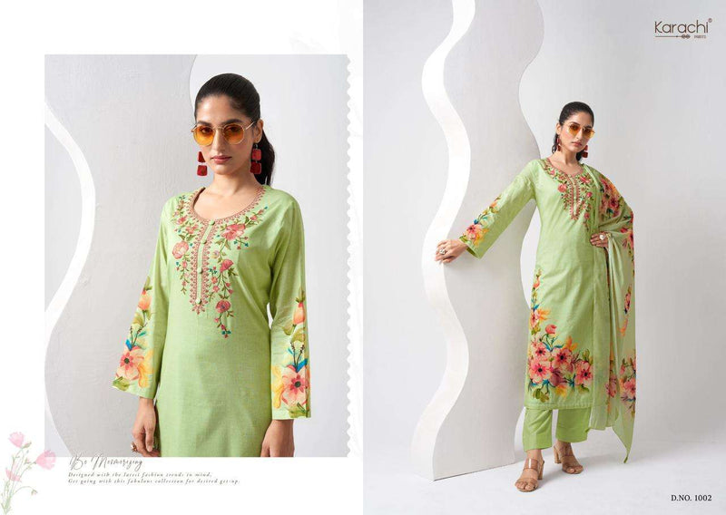 Kesar Karachi Prints Dreams Lawn Cotton Embroidery Heavy Designer Salwar Suit