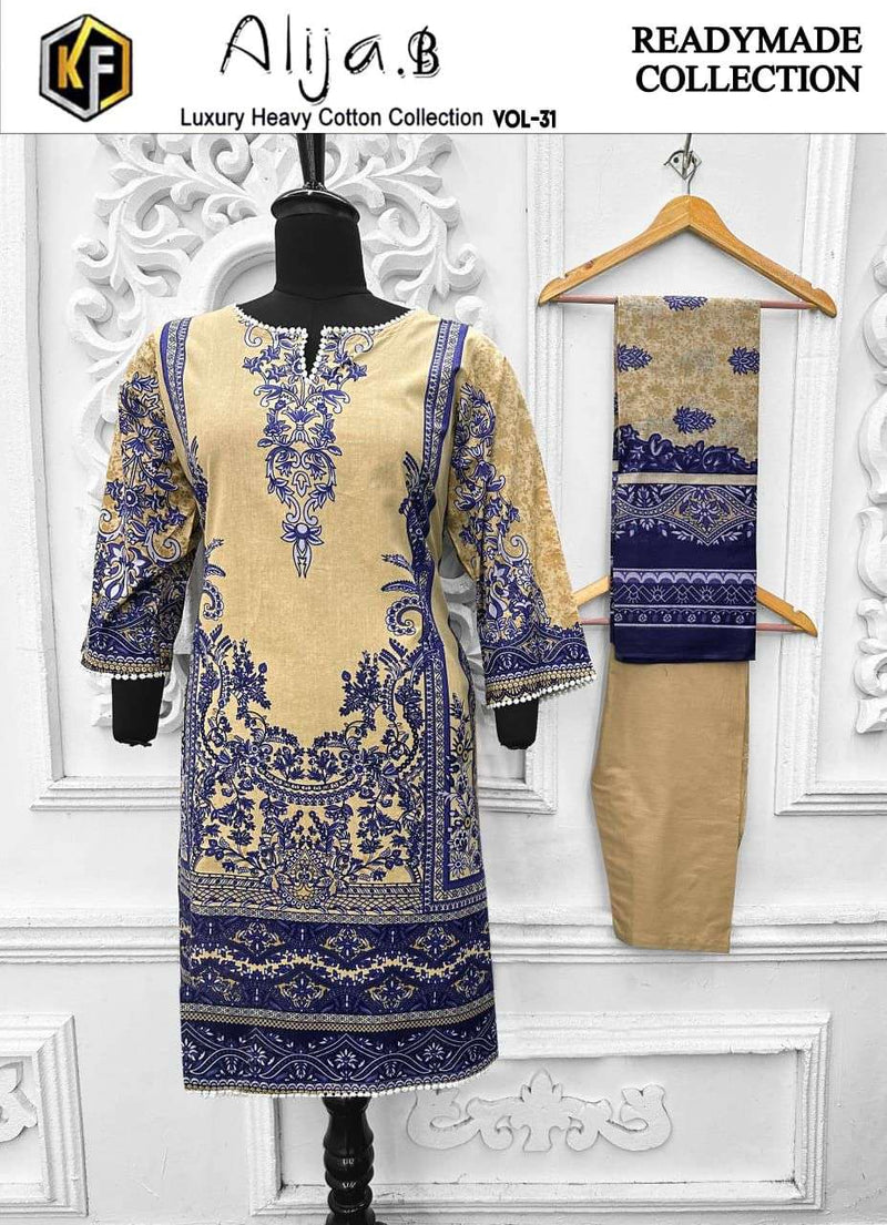 Keval Fab Alija B Vol 31 Ready Made Collection Cotton Print Kurti Pant Dupatta Set