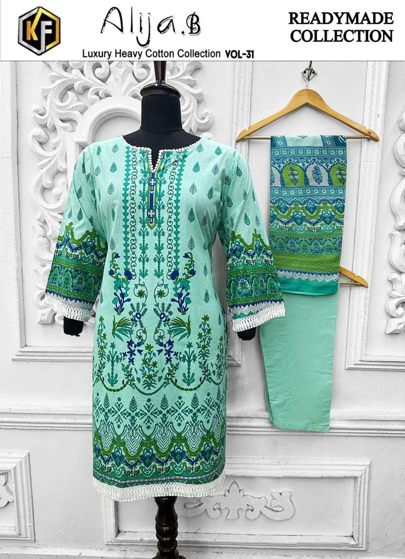 Keval Fab Alija B Vol 31 Ready Made Collection Cotton Print Kurti Pant Dupatta Set
