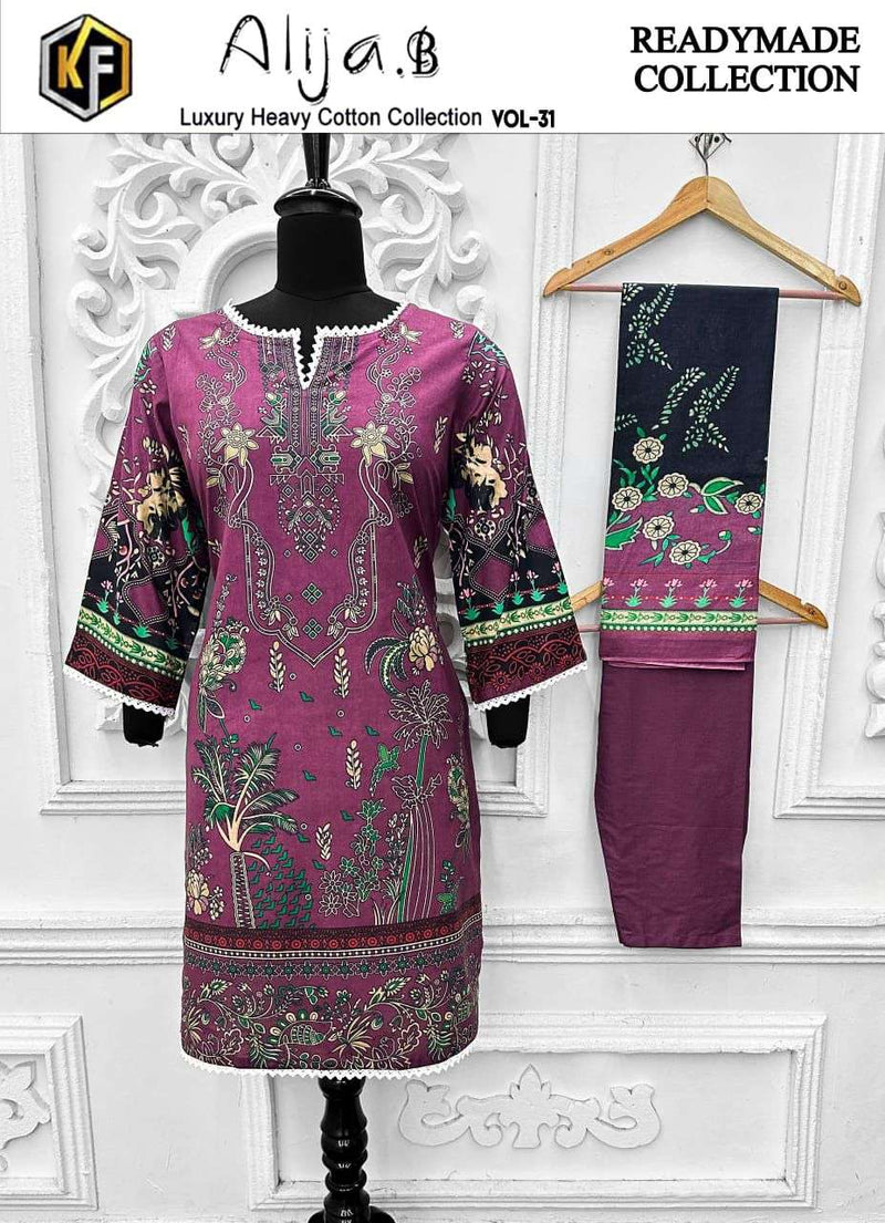 Keval Fab Alija B Vol 31 Ready Made Collection Cotton Print Kurti Pant Dupatta Set