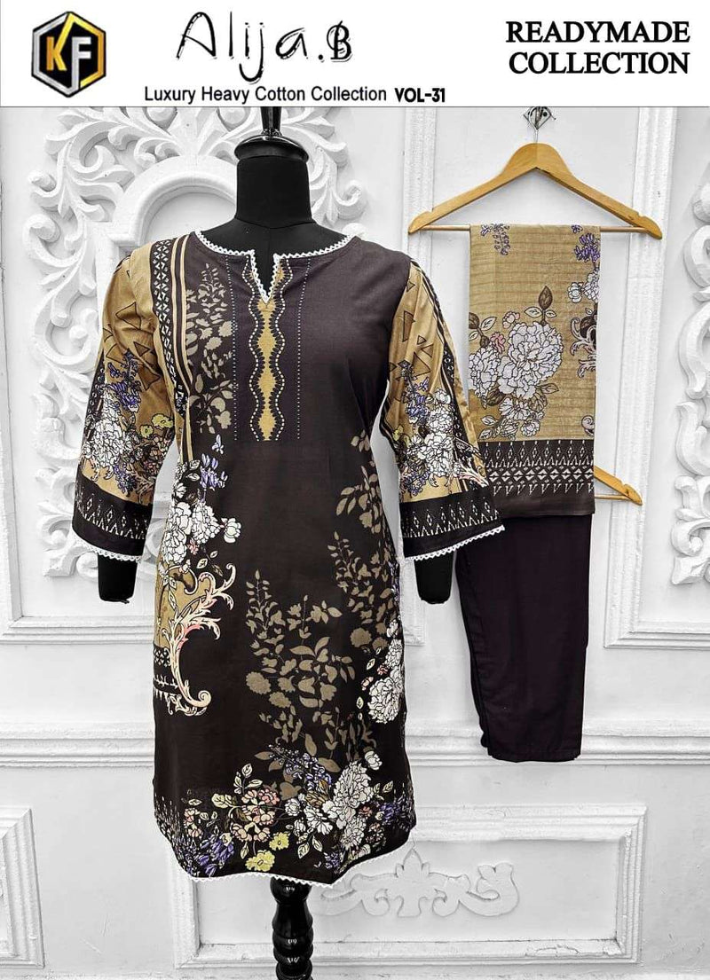 Keval Fab Alija B Vol 31 Ready Made Collection Cotton Print Kurti Pant Dupatta Set