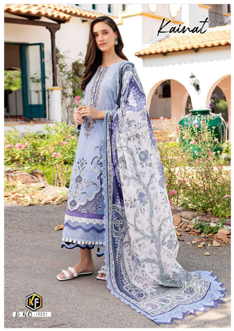 Keval Fab Kainat Vol 13 Ready Made Collection Lawn Cotton Print Kurti Pant Dupatta Set