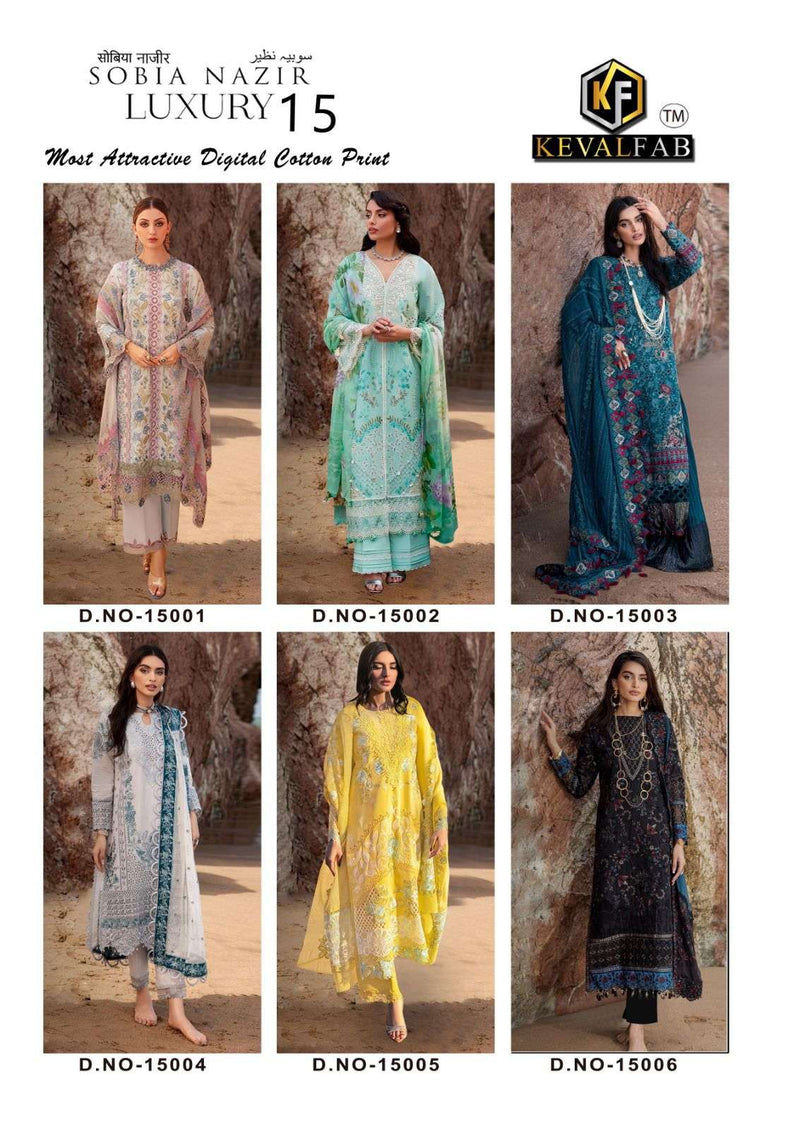 Keval Fab Sobia Nazir Vol 15 Cotton Print Daily Wear Salwar Suit