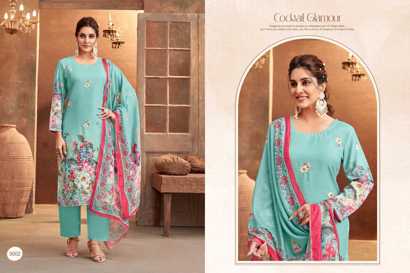Khushi Fashion Simaya Muslin Silk Digital Print Kurti Pant Set With Dupatta Set