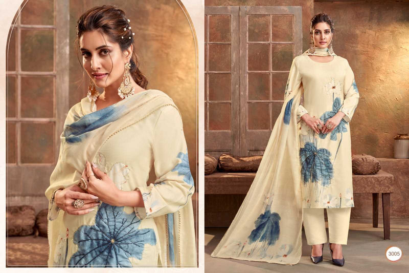 Khushi Fashion Simaya Muslin Silk Digital Print Kurti Pant Set With Dupatta Set