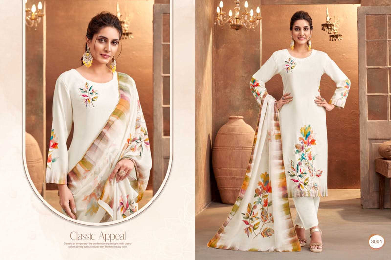 Khushi Fashion Simaya Muslin Silk Digital Print Kurti Pant Set With Dupatta Set