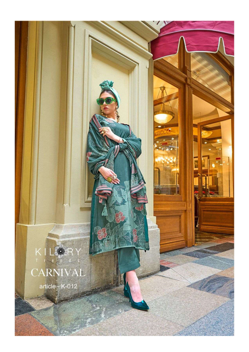 Kilory Trends Carnival Viscose Musline Digital Foil Print Fancy Salwar Kameez